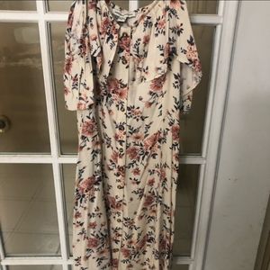 Floral cold shoulder mini dress size 6